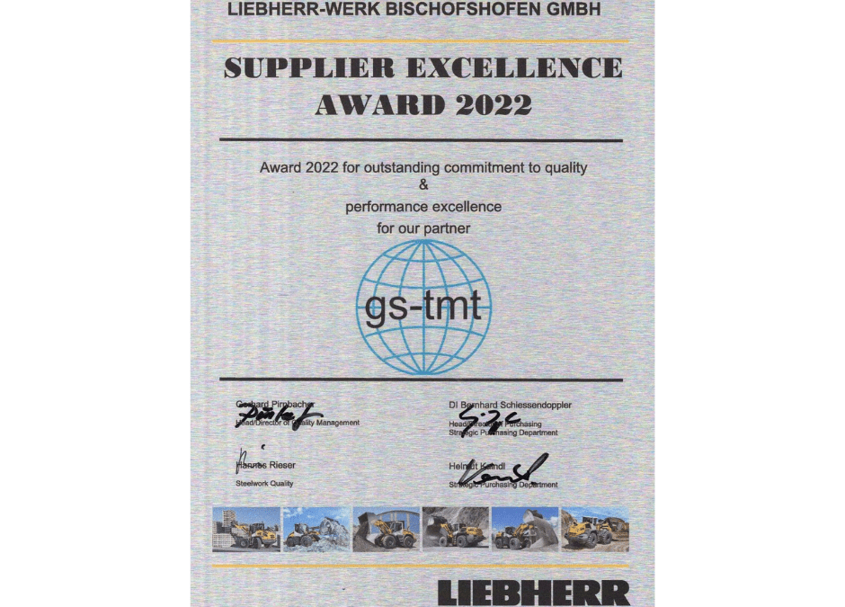 Supplier Excellence Award 2022 | Liebherr