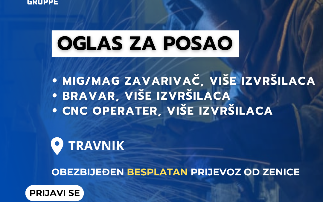 MIG/MAG Zavarivač, Bravar, CNC operater